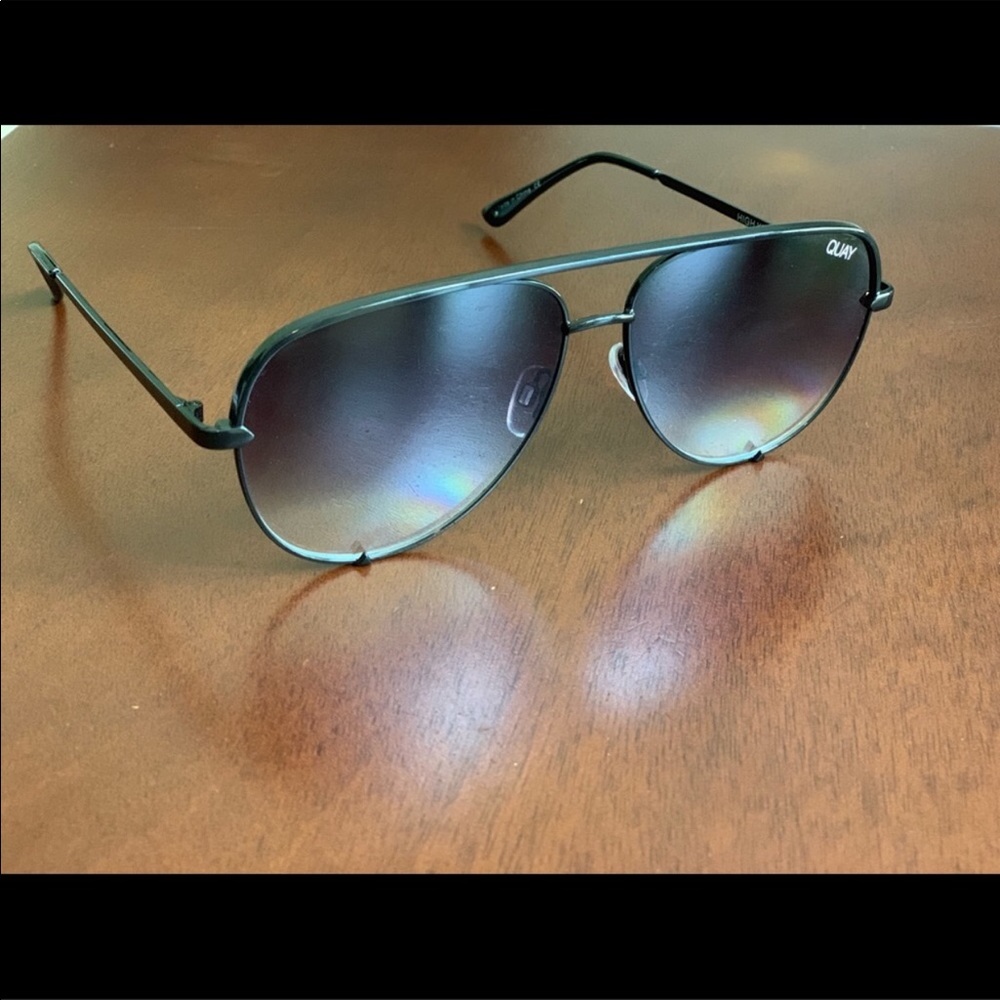 Quay Regular black grey fade high key sunglasses